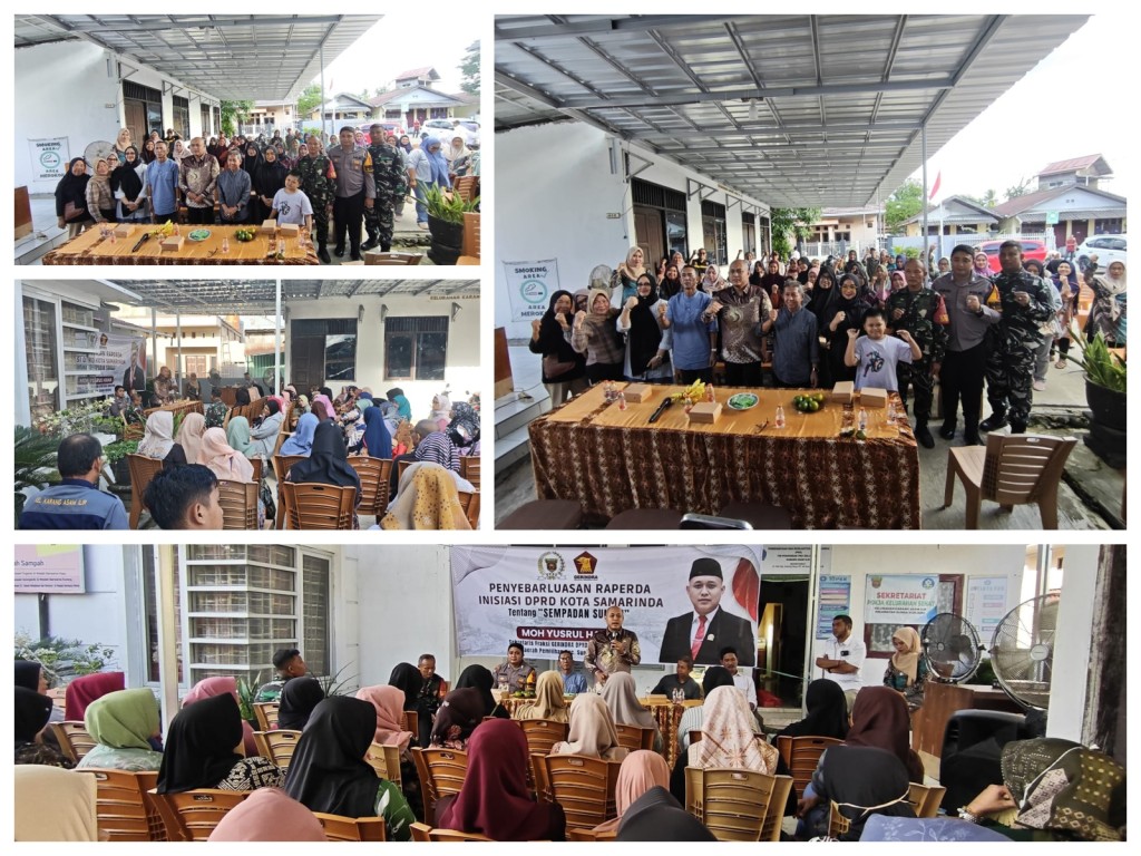Penyebarluasan Raperda Inisiasi DPRD Kota Samarinda tentang "Sempadan Sungai" oleh Bapak Moh Yusrul Hana Sekretaris Fraksi Gerindra DPRD Kota Samarinda