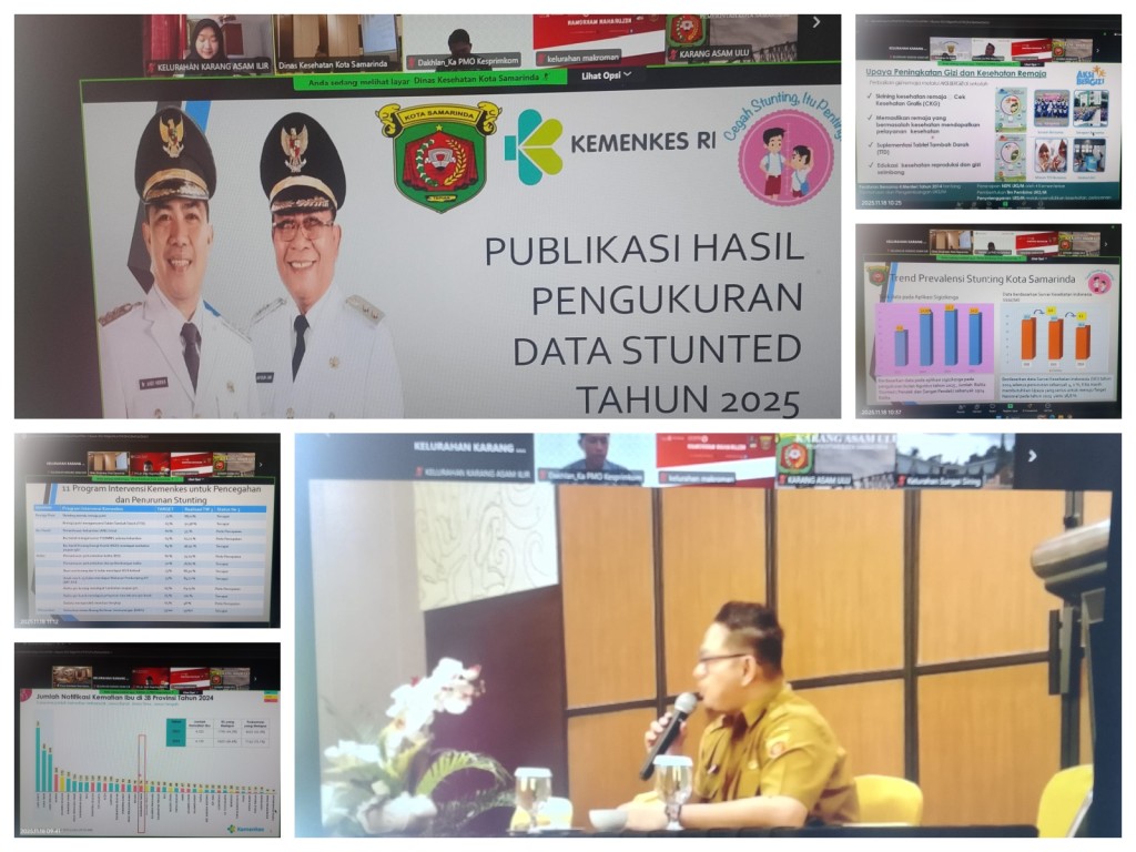 Zoom Meeting Disemenisasi dan Publikasi Data Stunted serta Pemaparan Hasil Pengkajian Kasus Kematian Ibu dan Anak Tingkat Kota Samarinda Tahun 2025