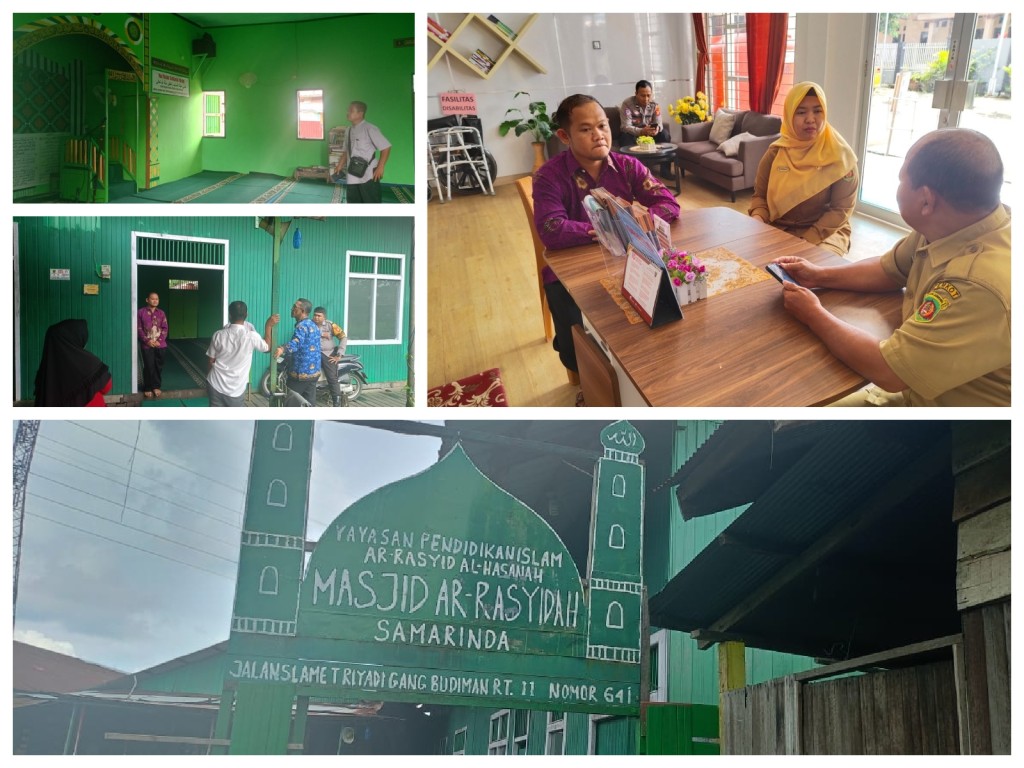 Menindak lanjuti aduan warga terkait permohonan bantuan mesjid Ar Rasyidah RT. 11