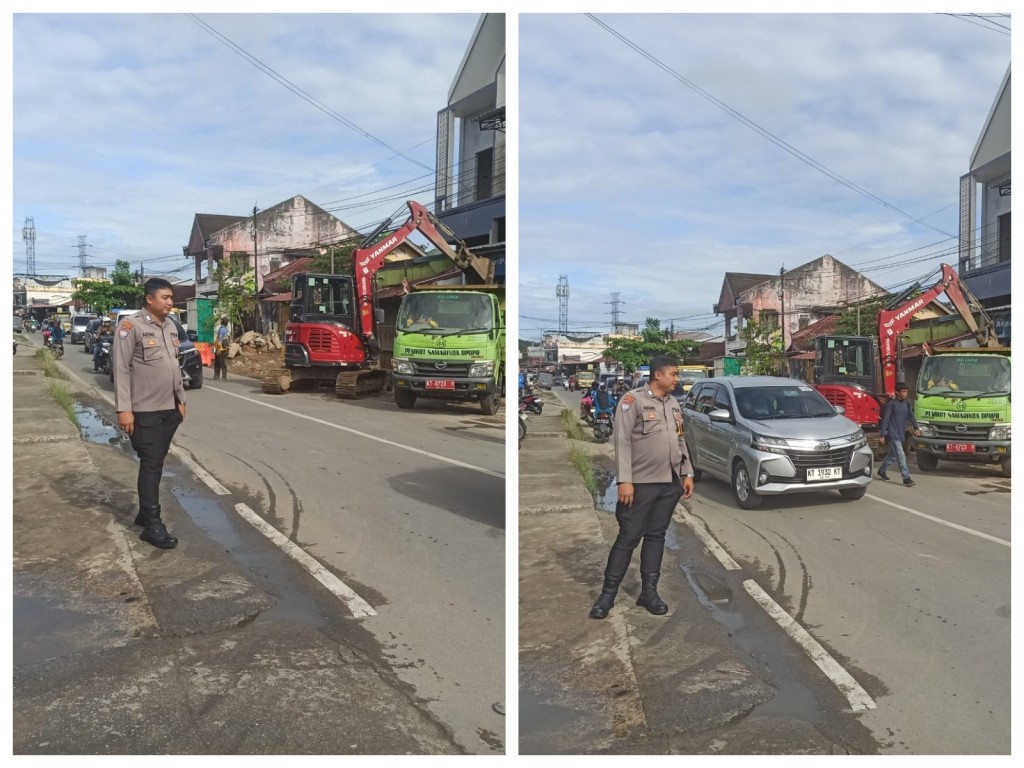Pengaturan lalin kegiatan Normalisasi Parit Jl. Adam Malik RT. 20