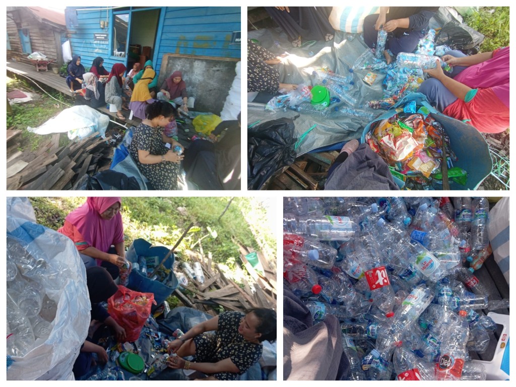 Pilah sampah bernilai Bank Sampah Deluga Hijau dan Dasa Wisma RT. 06