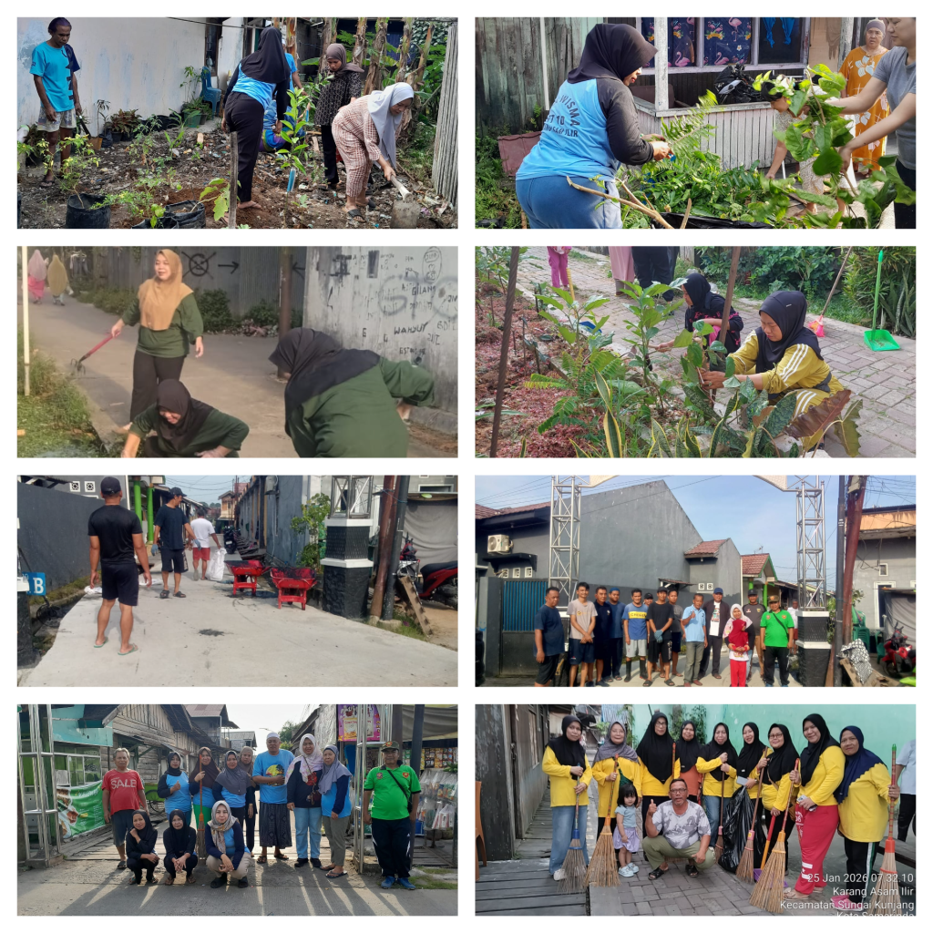 Pelaksanaan Gotong Royong di RT. 02, 03, 10, 15, 30 dan 31 Kelurahan Karang Asam Ilir.