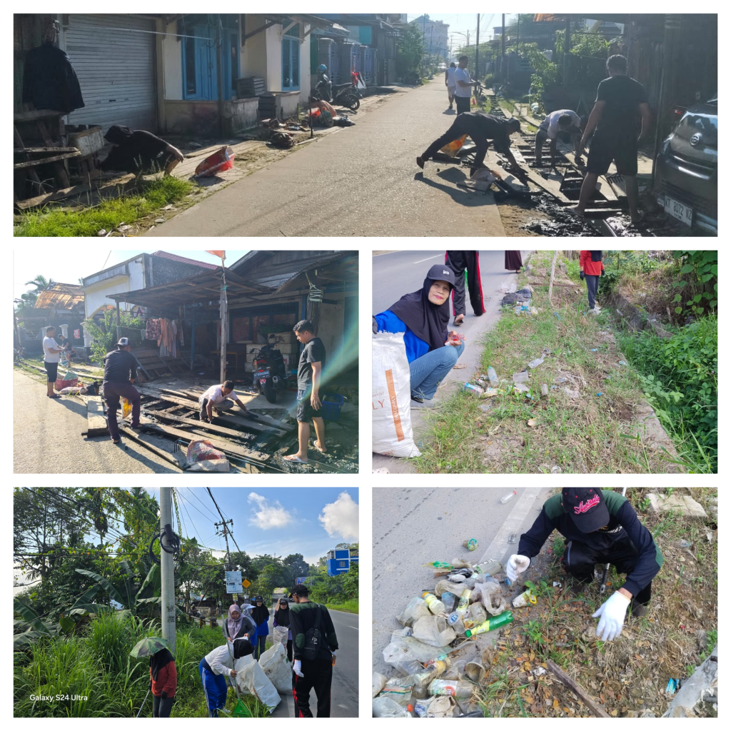 Pelaksanaan Gotong Royong di RT. 12, 27, 28 dan 29 Kelurahan Karang Asam Ilir.