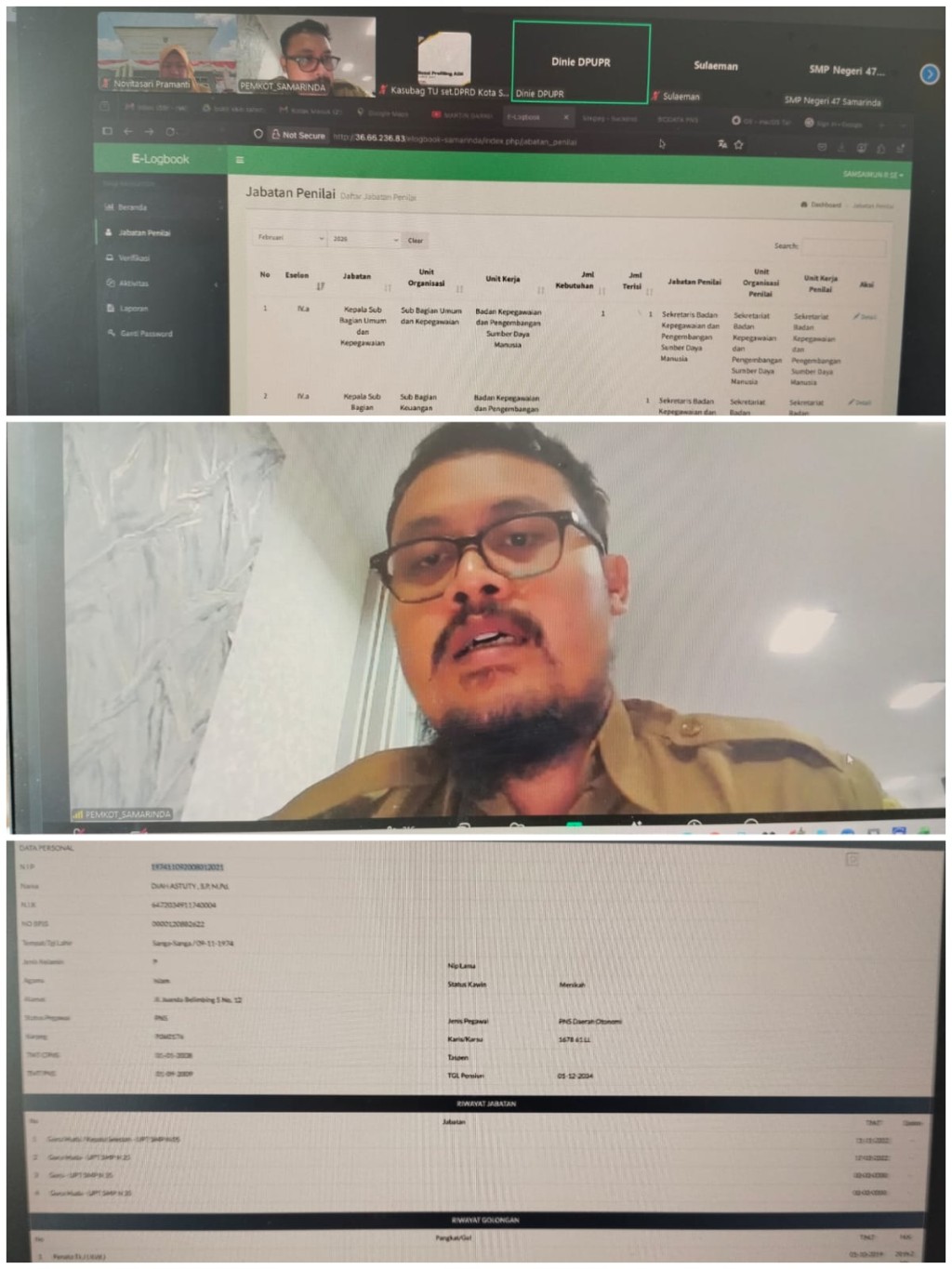 Zoom Meeting Sosialisasi Verifikasi Sistem E-Logbook