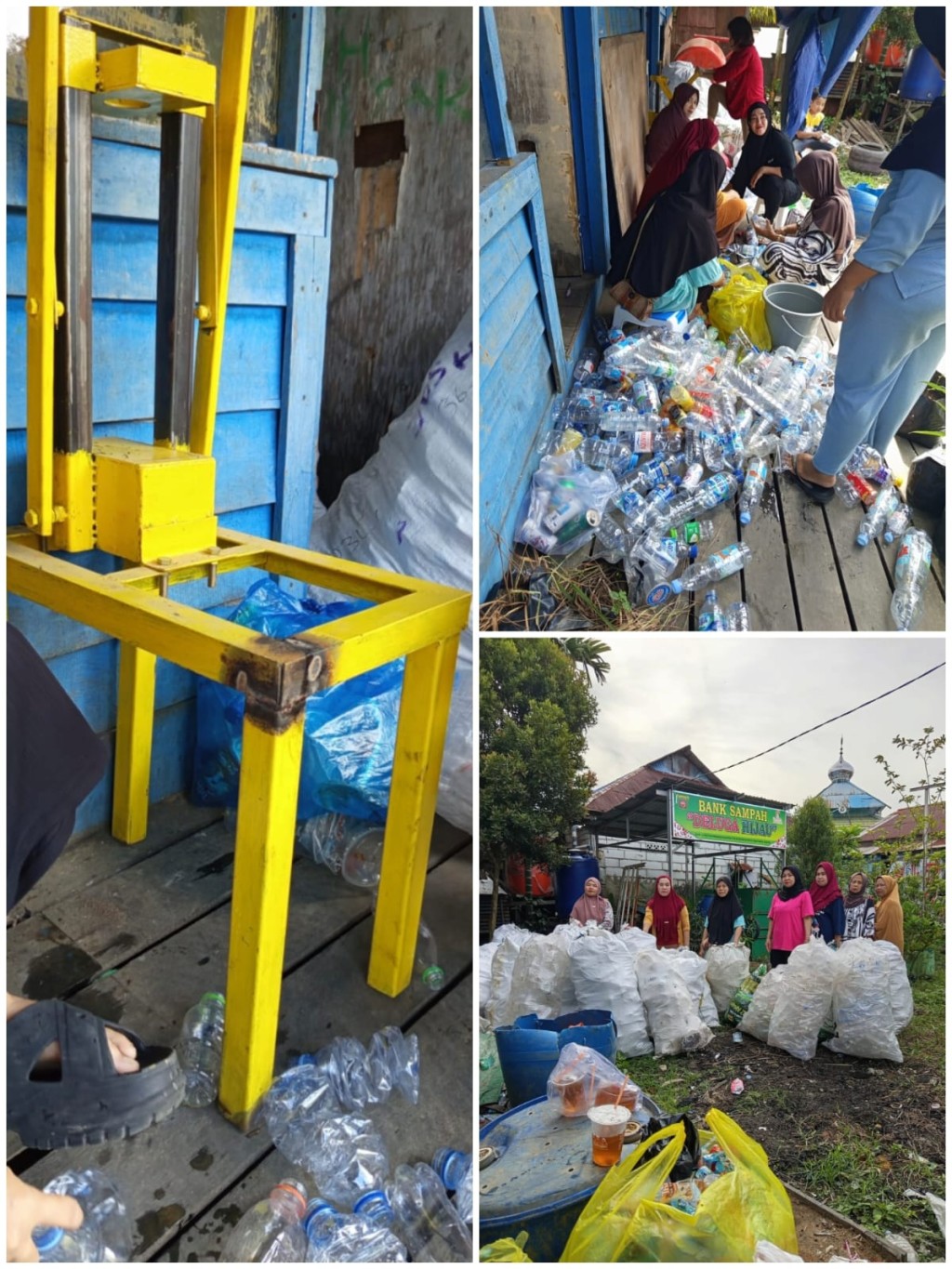 Pilah sampah bernilai Bank Sampah Deluga Hijau dan Dasa Wisma Deluga RT. 06 Kelurahan Karang Asam Ilir