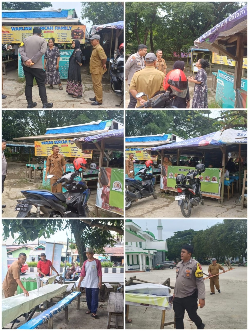 Memberikan Himbauan kepada pemilik warung makan terkait ketertiban umum di sekitar area Masjid Darunni'mah