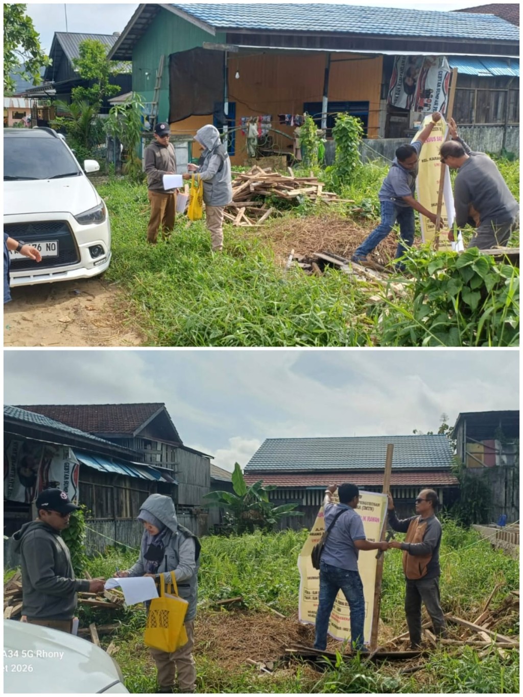 Peninjauan dan pengukuran lokasi tanah