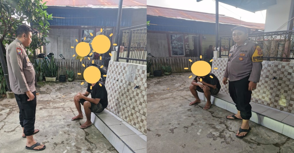 Bhabinkamtibmas Kelurahan Karang Asam Ilir menindaklanjuti aduan warga