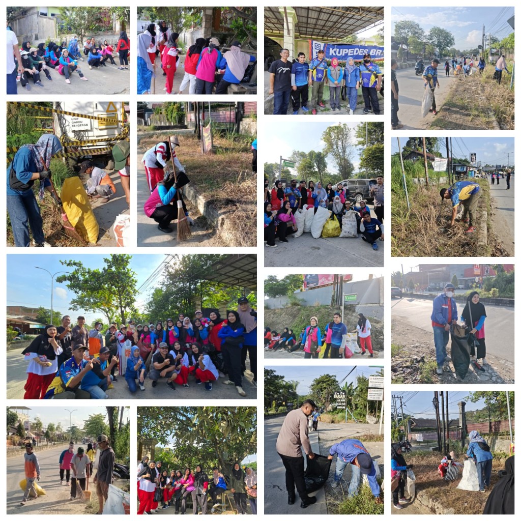 Gotong royong massal Se Kecamatan Sungai Kunjang di sepajang Jl. Rapak Indah