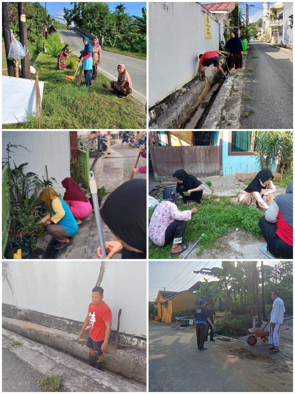 Pelaksanaan Gotong Royong di RT. 01, 02, 12, 27, 28, 29 Kelurahan Karang Asam Ilir