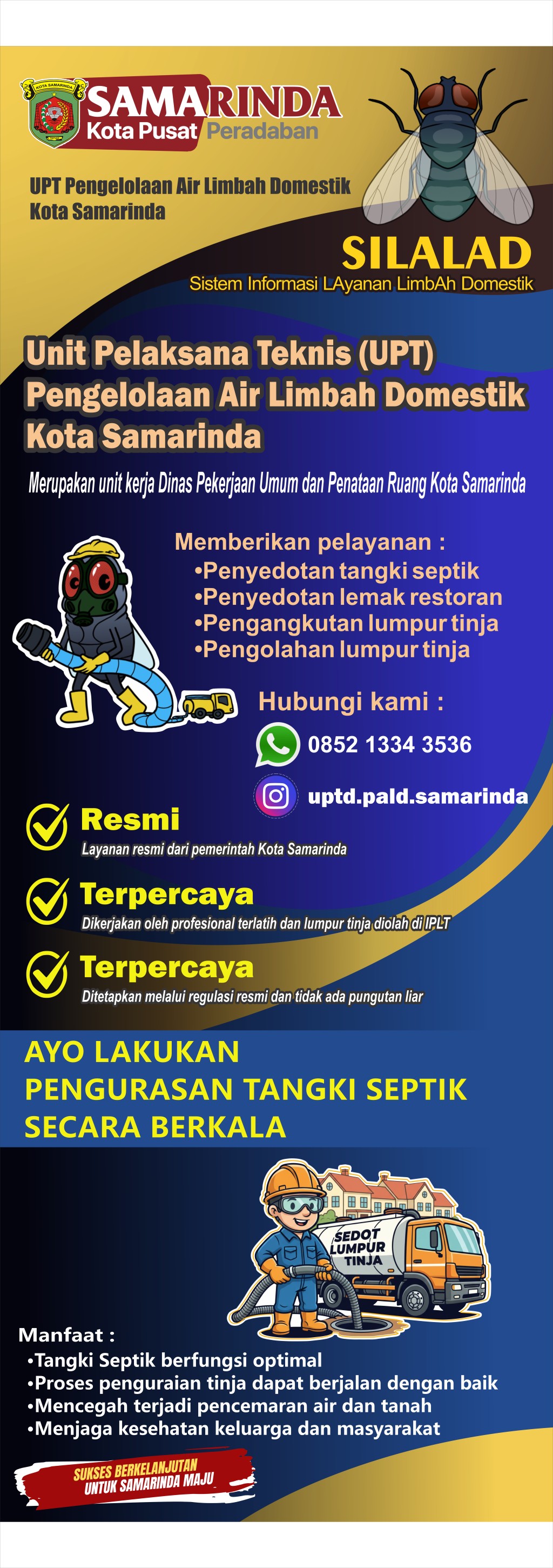 SILALAD merupakan Sistem Informasi Layanan Limbah Domestik