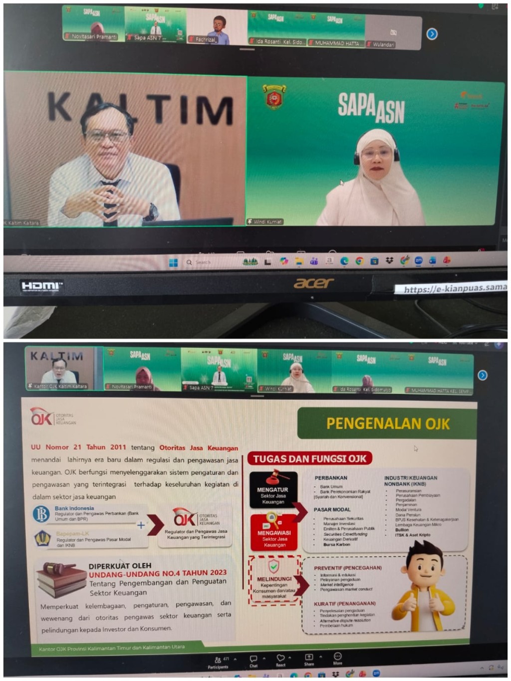 Zoom Meeting Sapa ASN "Cerdas Mengelola Keuangan Syariah"