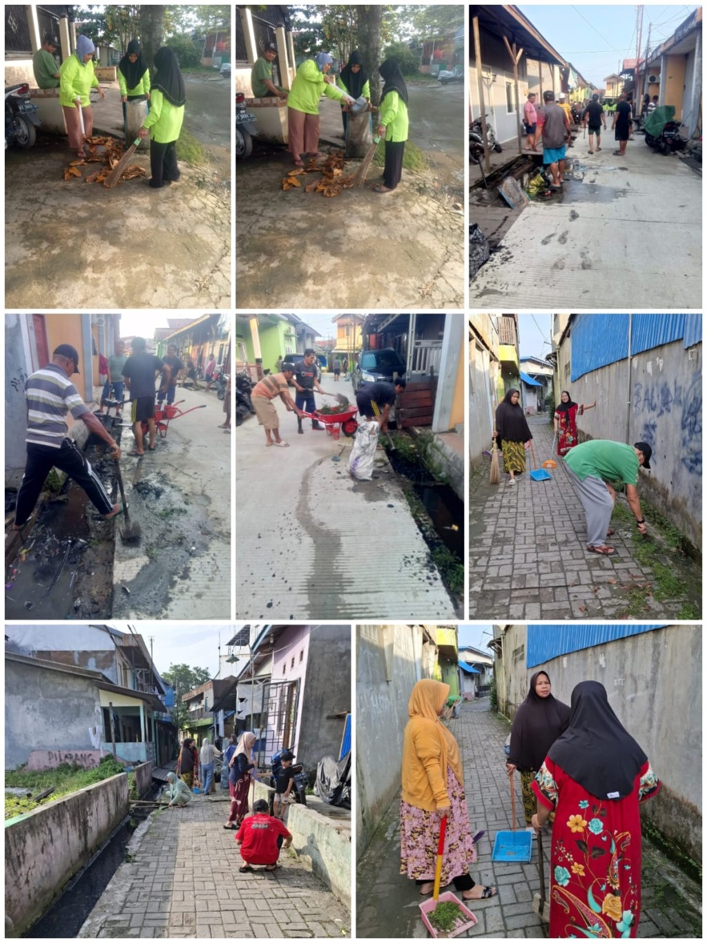 Pelaksanaan Gotong Royong di RT. 14 dan 30 Kelurahan Karang Asam Ilir
