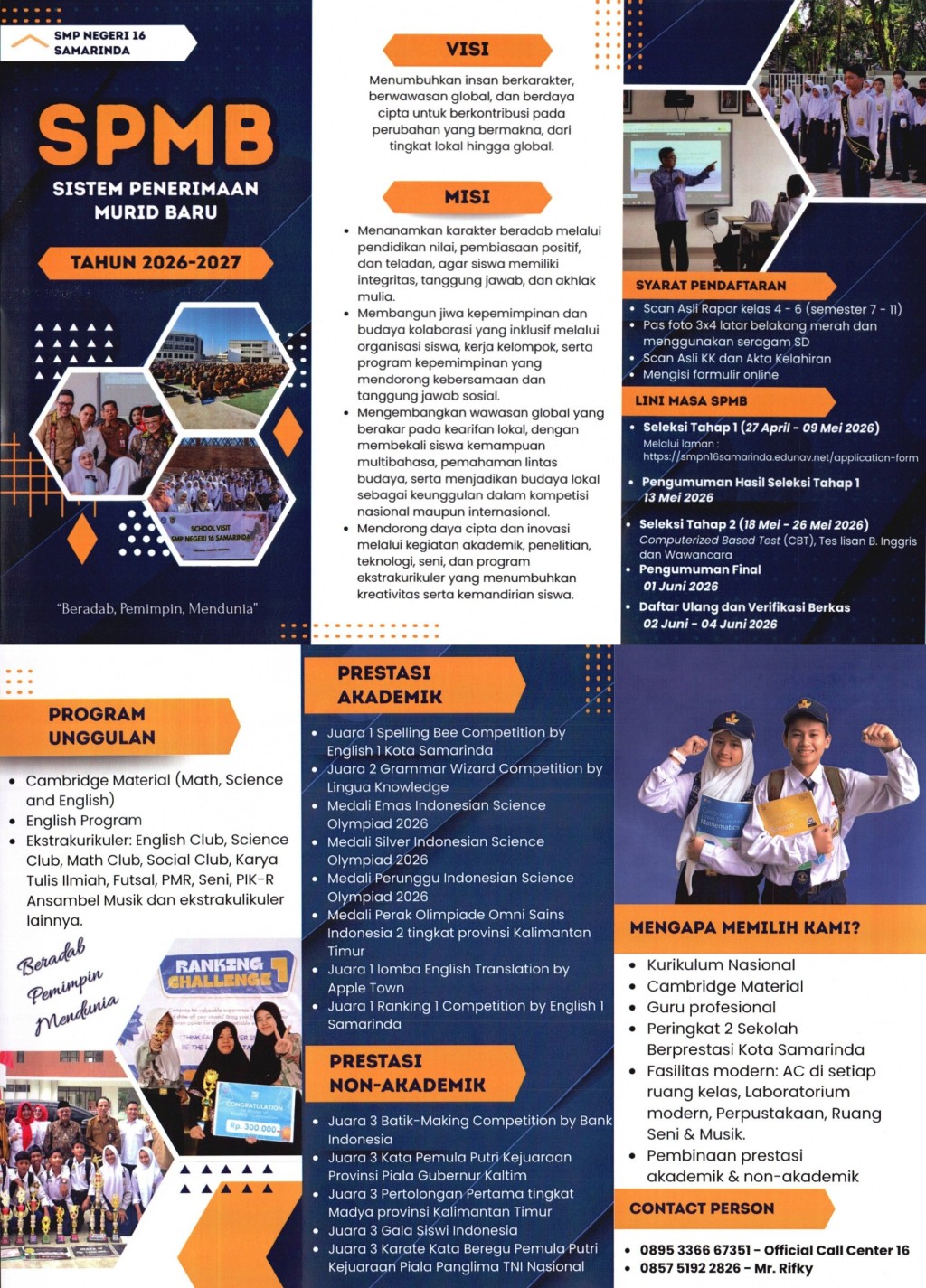 Sistem Penerimaan Murid Baru SMPN 16 Sungai Kunjang Samarinda..