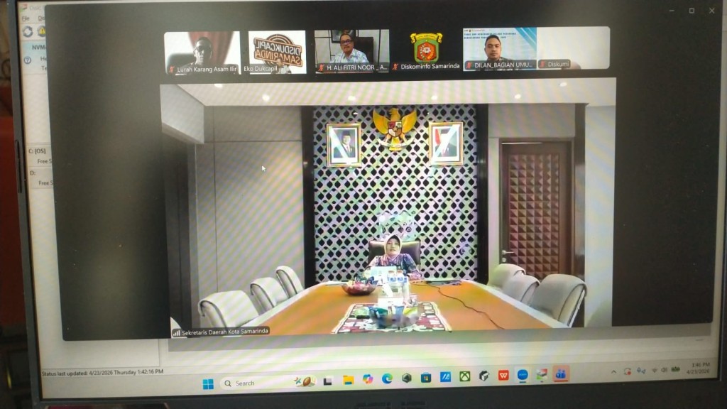Zoom Meeting Rapat Persiapan Gotong Royong Teras Samarinda