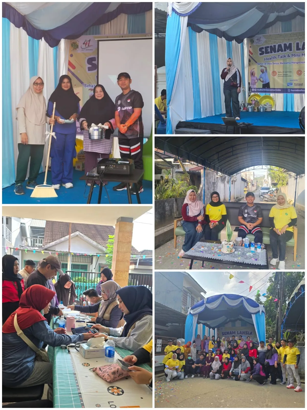 Kegiatan Senam Lansia, Health Talk dan Pemeriksaan Kesehatan Gratis