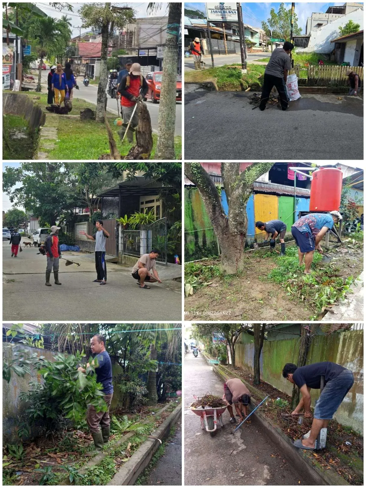 Pelaksanaan Gotong Royong di RT. 06 dan RT. 29 Kelurahan Karang Asam Ilir.
