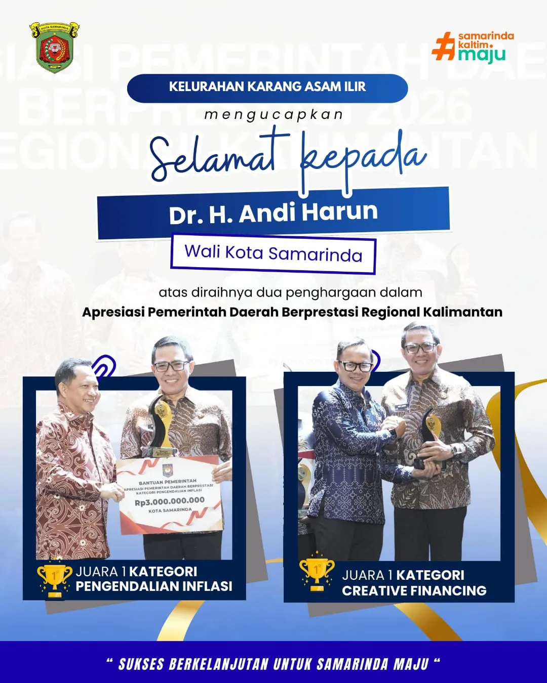 Apresiasi Pemerintah Daerah Berprestasi Regional Kalimantan