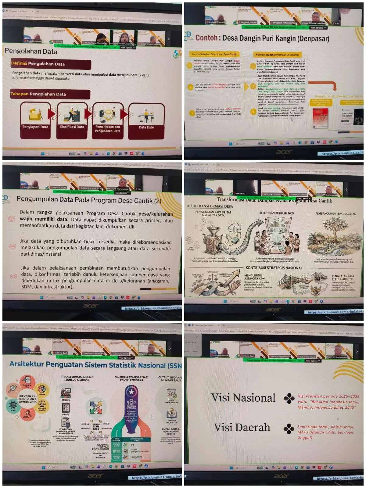 Zoom Meeting Pelatihan Program Desa Cantik (Cinta Statistik) Tahun 2026
