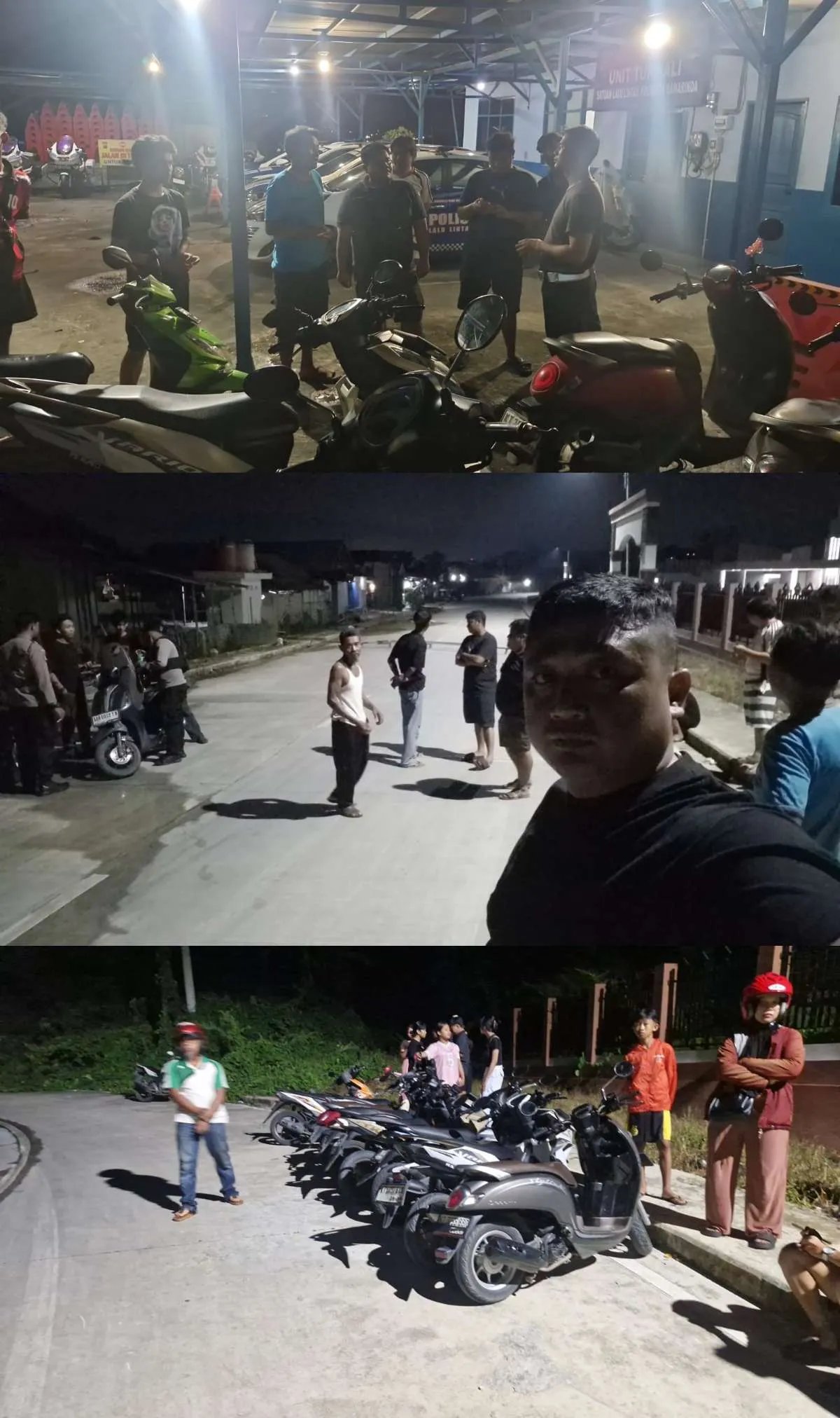 Pengamanan Remaja Pelaku Balap Liar di Jl. Bersinar RT. 13 Kelurahan Karang Asam Ilir 