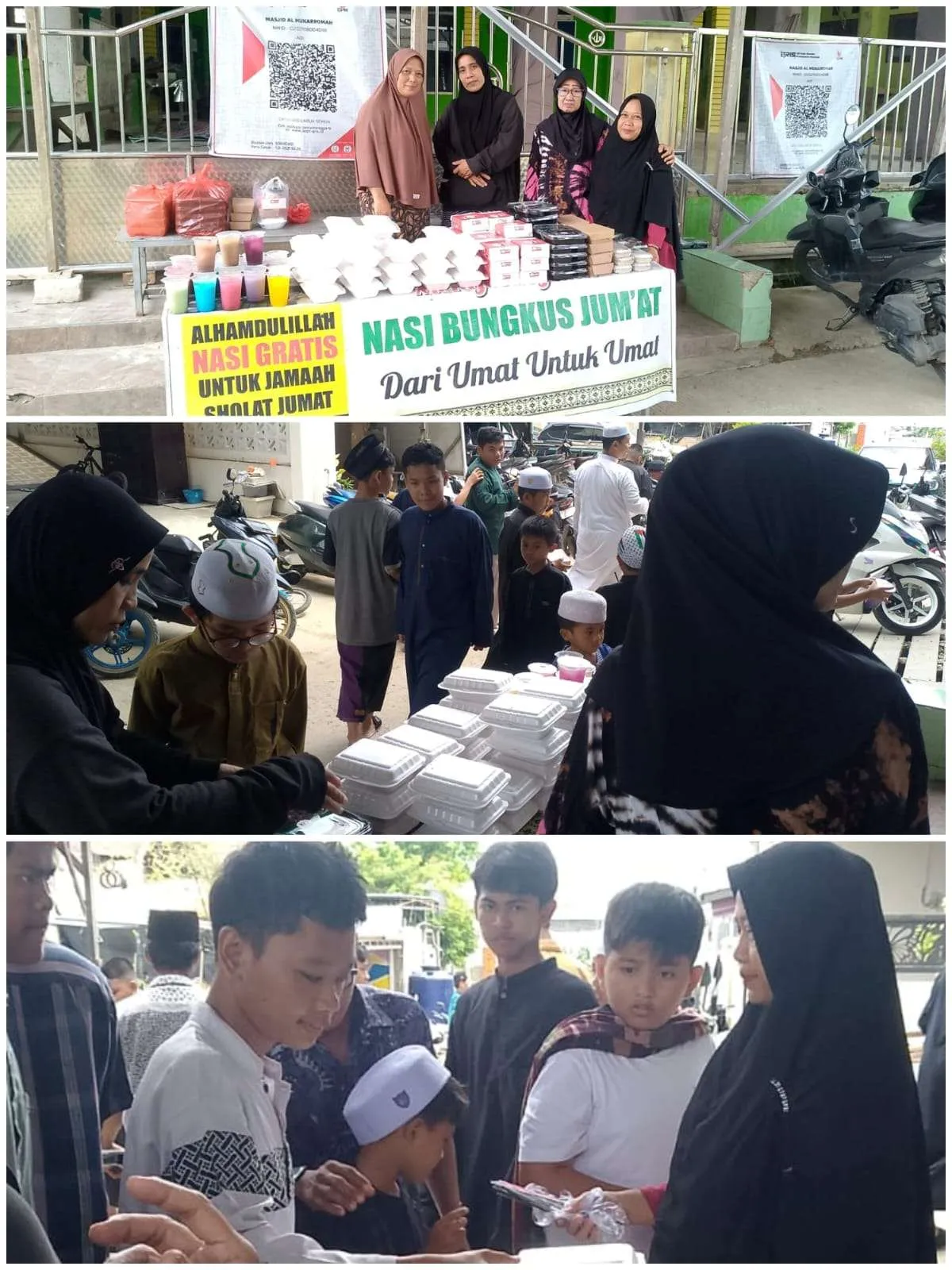 Kegiatan Jum'at Berbagi Dasa Wisma RT. 13 dan Masjid Al.Mukarramah Kelurahan Karang Asam Ilir