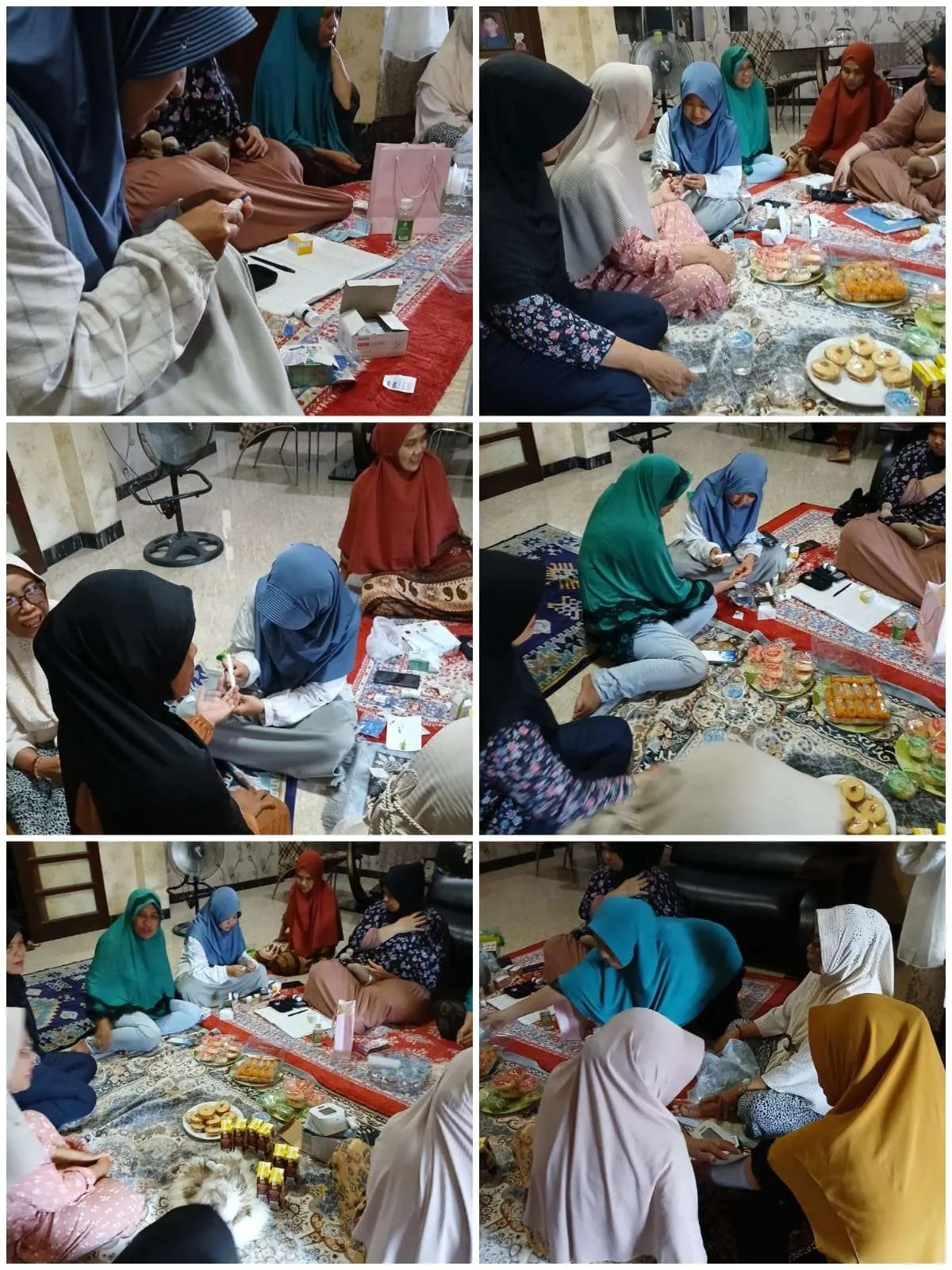 Pertemuan Dasa Wisma RT. 27 Kelurahan Karang Asam Ilir sekaligus pemeriksaan kesehatan