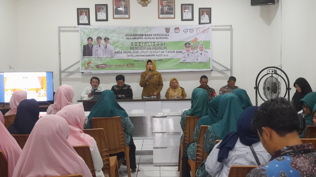 Sosialisasi Pendidikan Pemilih Pada Pemilihan Umum Serentak Tahun 2024 Di Kelurahan karang Asam Ulu