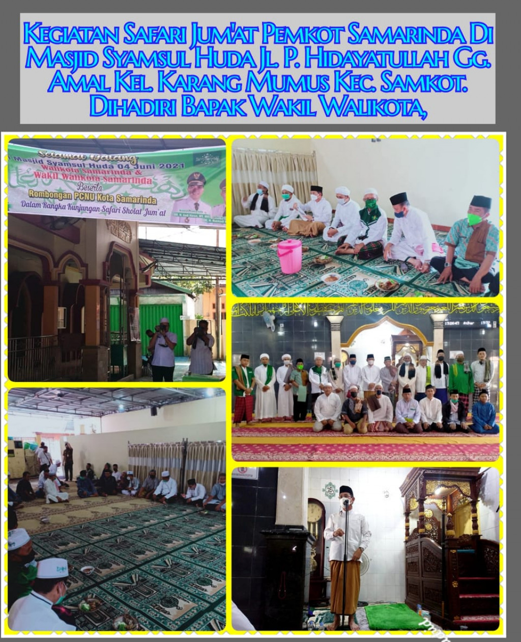 Safari Sholat Jum'at Oleh Wakil Walikota Samarinda di Mesjid Syamsul Huda