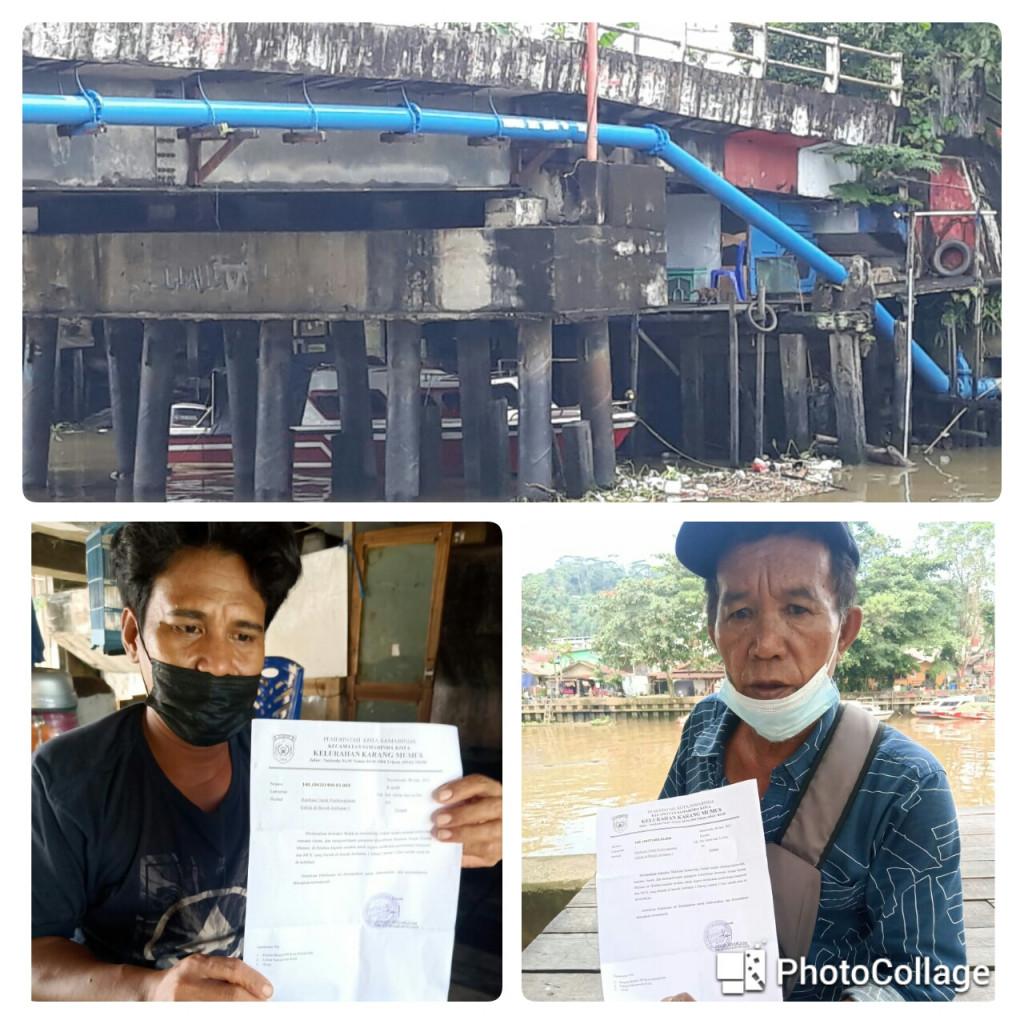 Pemberian Surat Himbauan Agar membongkar Gubuk di Bawah Jembatan 1