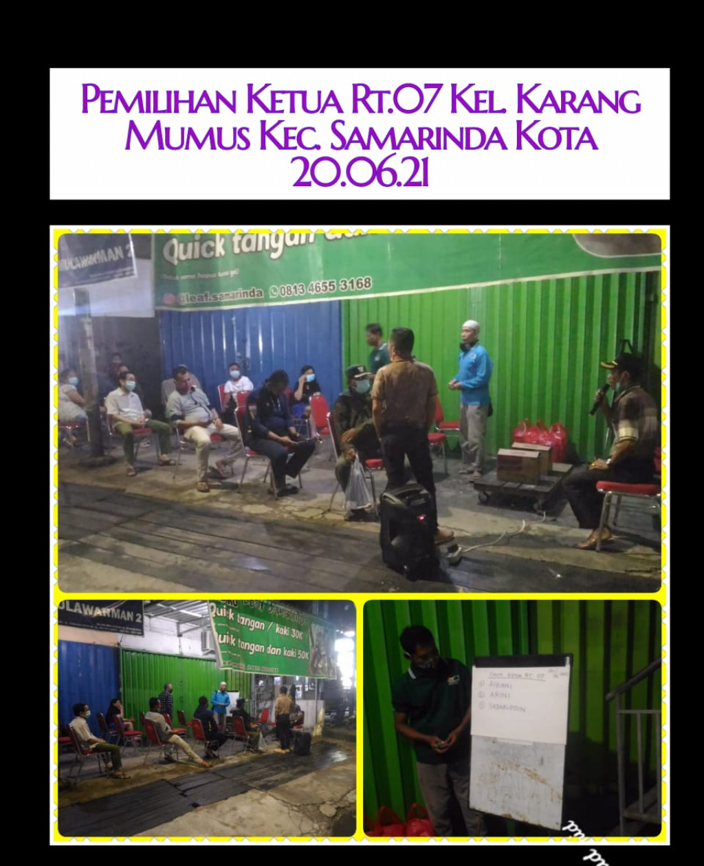 Pemilihan Ketua RT.07  Kelurahan Karang Mumus Kecamatan Samarinda Kota