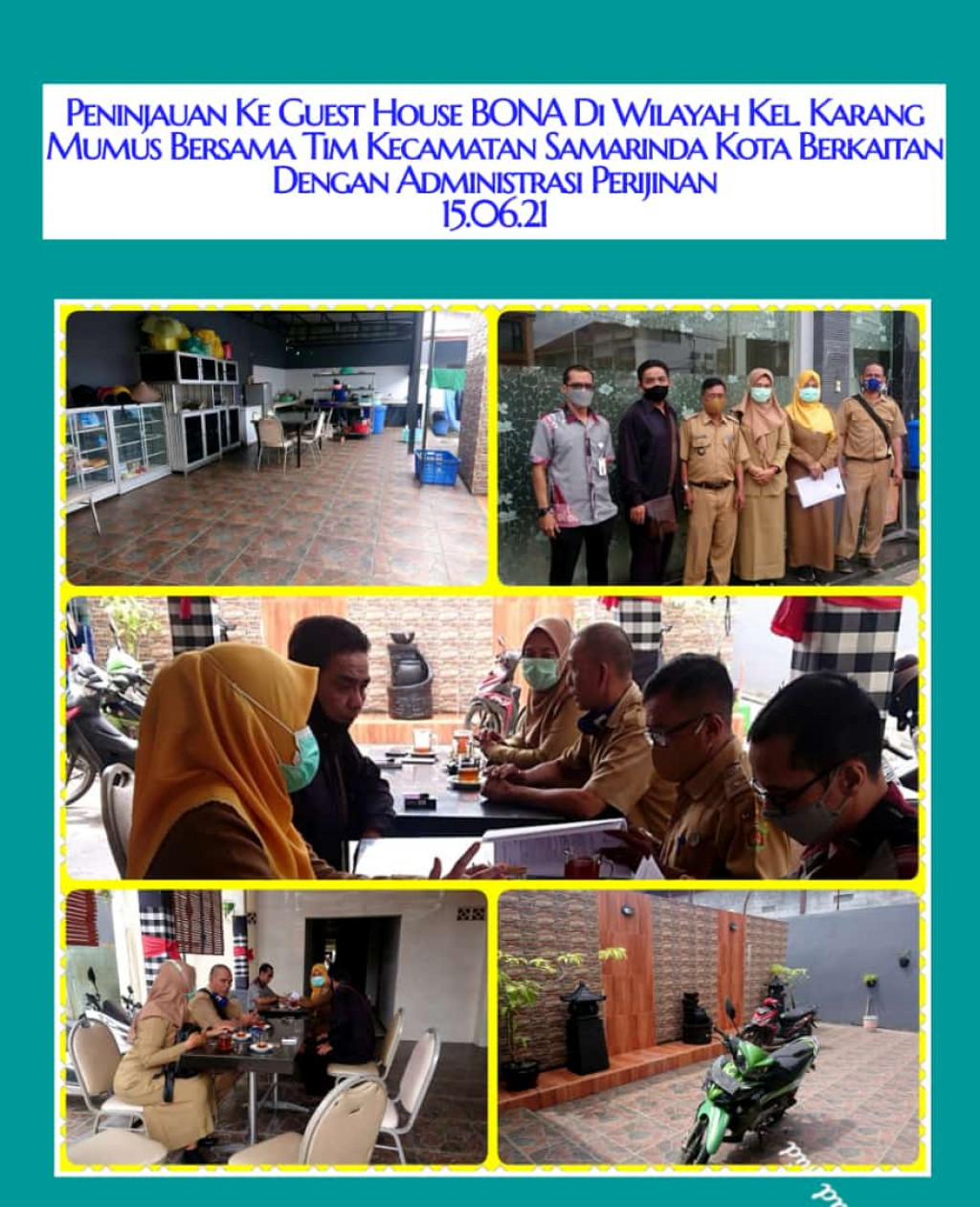 Peninjauan Ke Guest House Bona Bersama Tim Kecamatan Samarinda Kota Berkaitan dengan Administrasi Perijinan