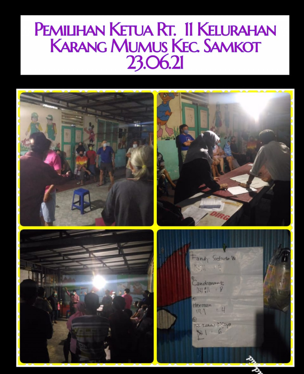 Pemilihan Ketua RT.11 Kelurahan Karang Mumus Kecamatan Samarinda Kota