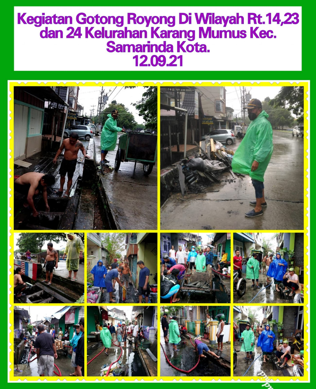 Kegiatan Gotong royong di RT.14, RT.23 dan RT.24 Kelurahan Karang Mumus