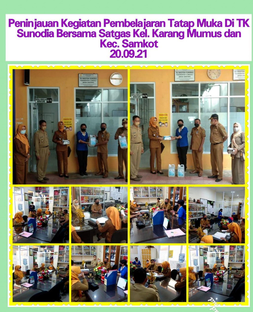 Peninjauan PTM di SDK 3Jl.P.Hidayatullah RT.13  Kelurahan Karang Mumus