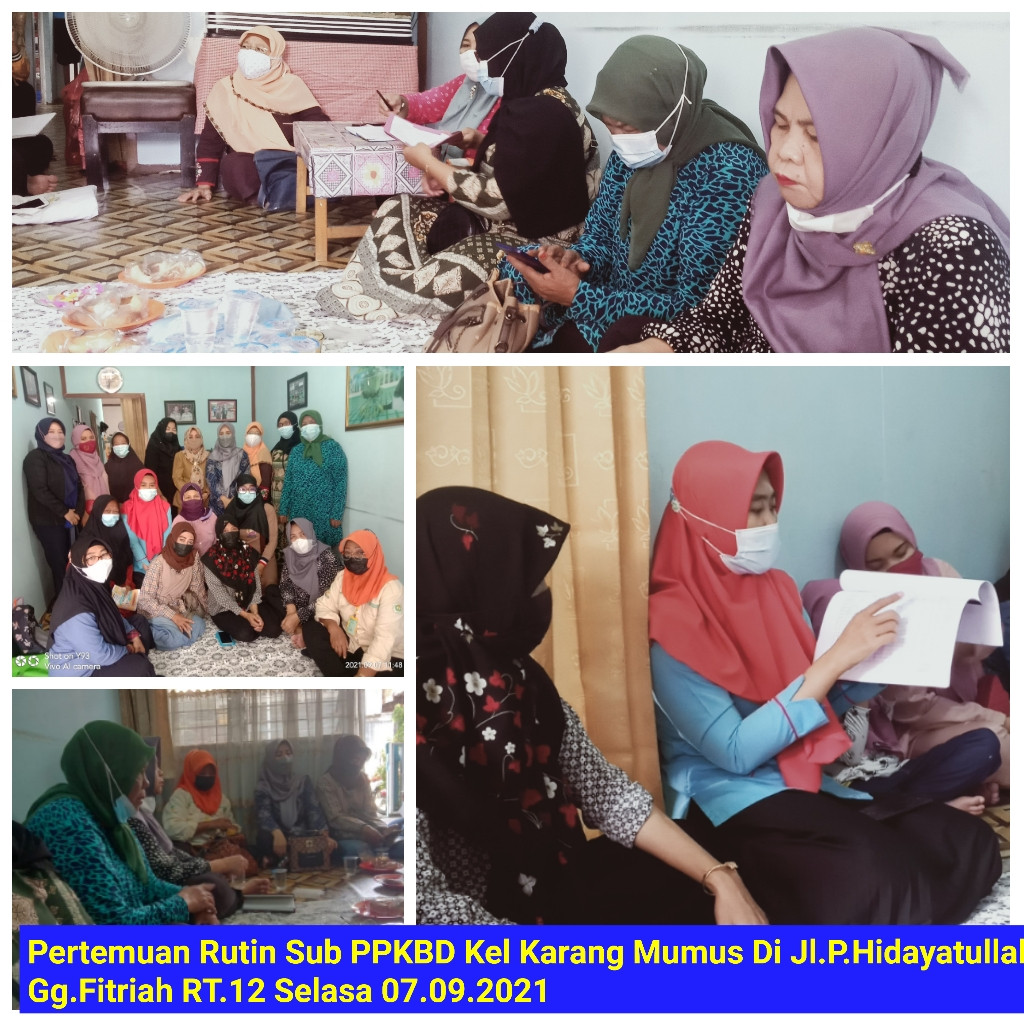 Pertemuan Rutin Sub PPKBD Kelurahan Karang Mumus