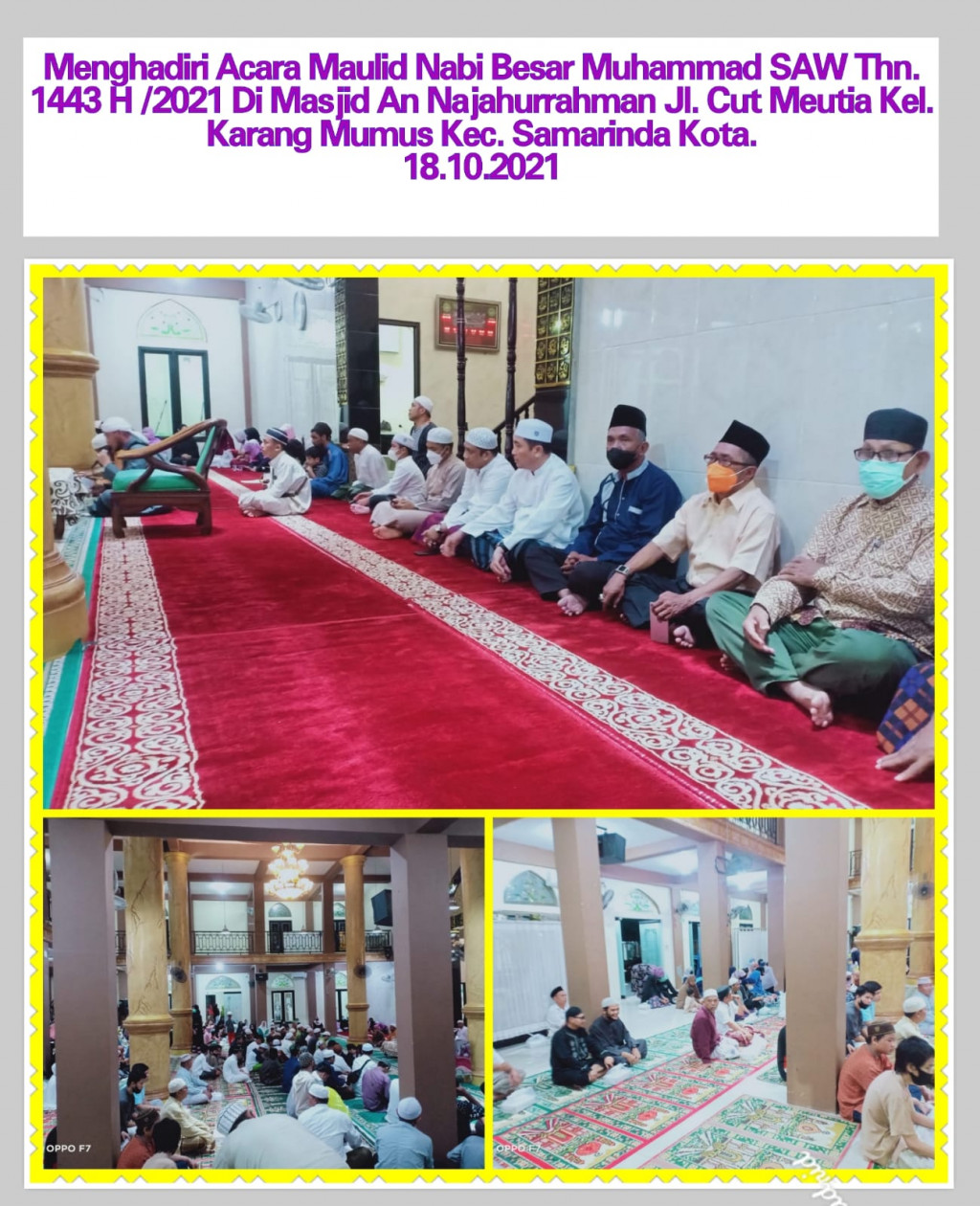 Menghadiri Acara Maulid Nabi Muhammad SAW di Masjid An Najahurrahman