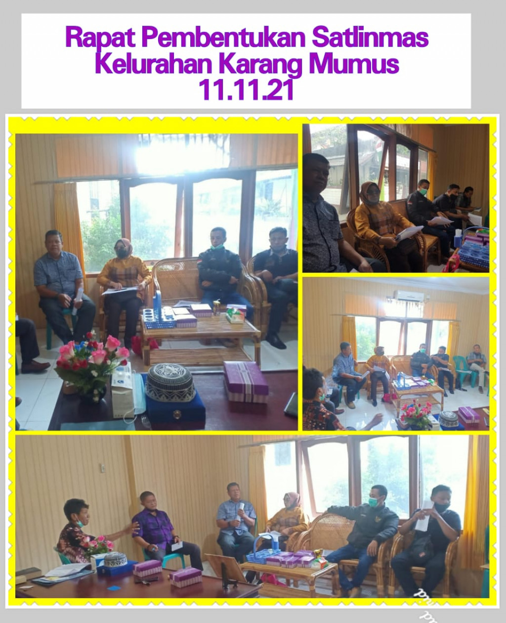 Rapat Pembentukan Satlinmas Kelurahan Karang Mumus