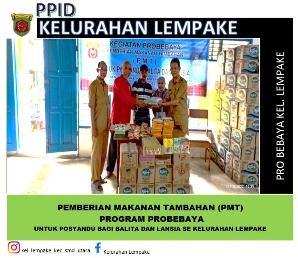 Kegiatan Pelaksanaan Probebaya Yang Sudah Terealisasi Di Kelurahan Lempake