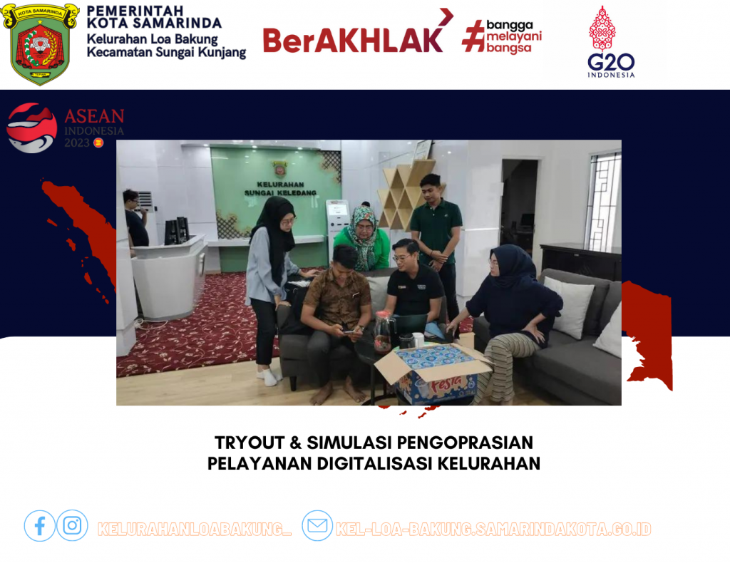 Tryout & Simulasi Pengoprasian  Pelayanan Digitalisasi Kelurahan