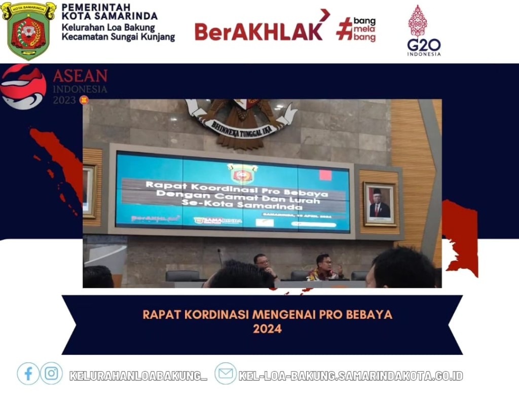 Rapat Koordinasi Pro Bebaya dengan Camat dan Lurah Se-Kota Samarinda