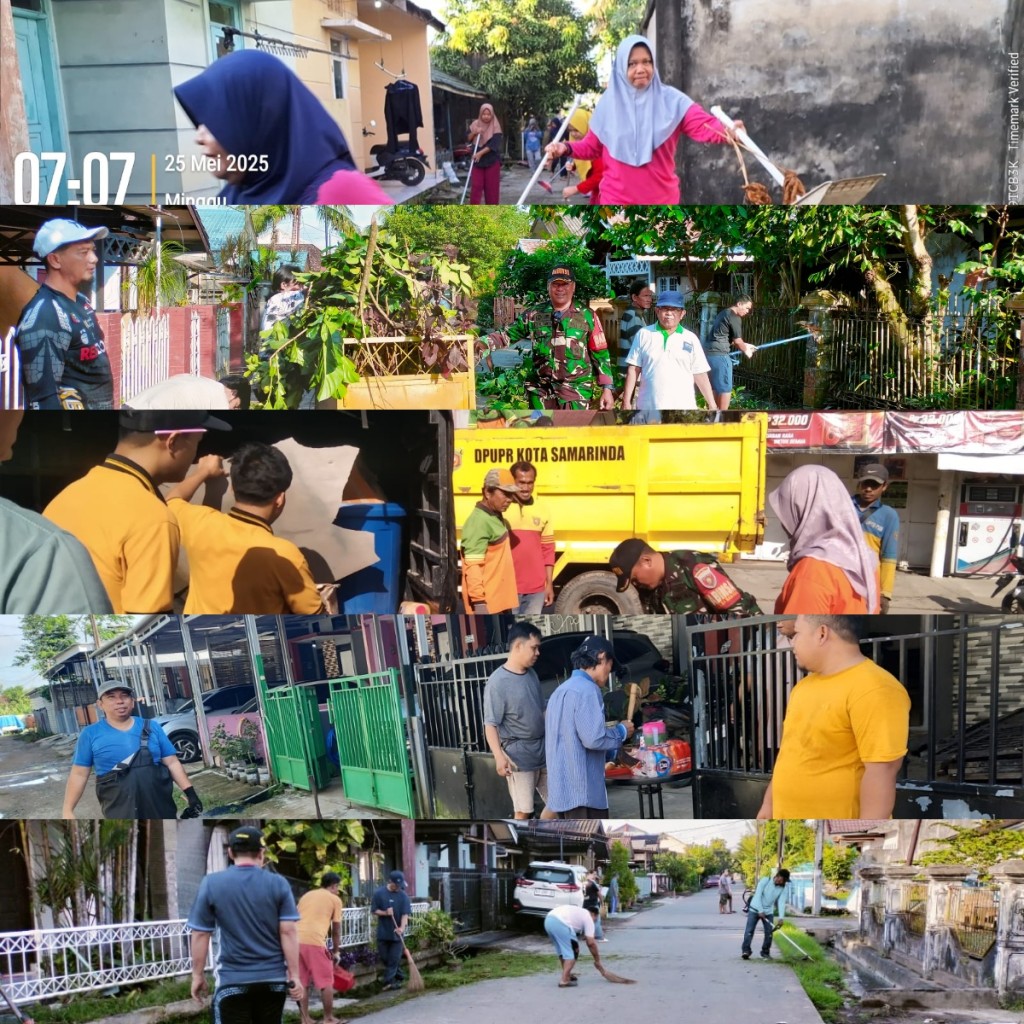 Gotong Royong Rutin Warga Kelurahan Loa Bakung