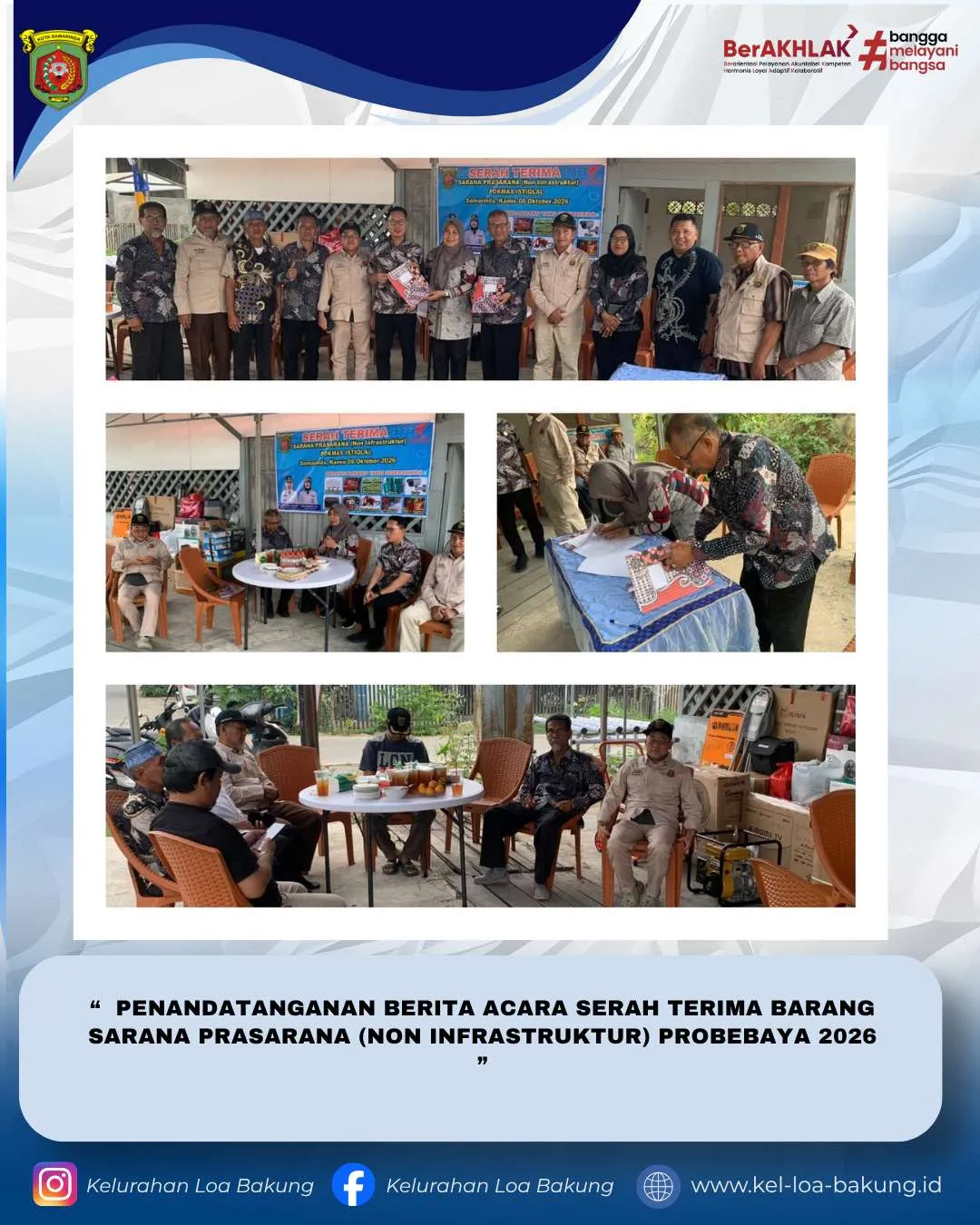 PENANDATANGANAN BERITA ACARA SERAH TERIMA BARANG SARANA PRASARANA (NON INFRASTRUKTUR) PROBEBAYA 2026