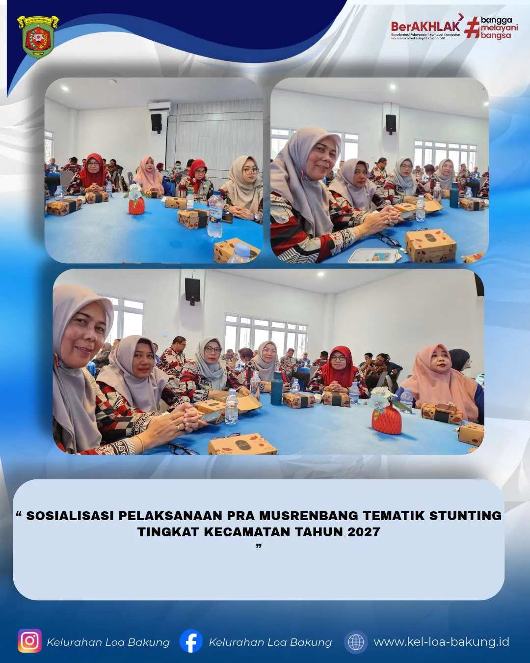 Sosialisasi Pelaksanaan Pra Musrenbang Tematik Stunting Tingkat Kecamatan Tahun 2027