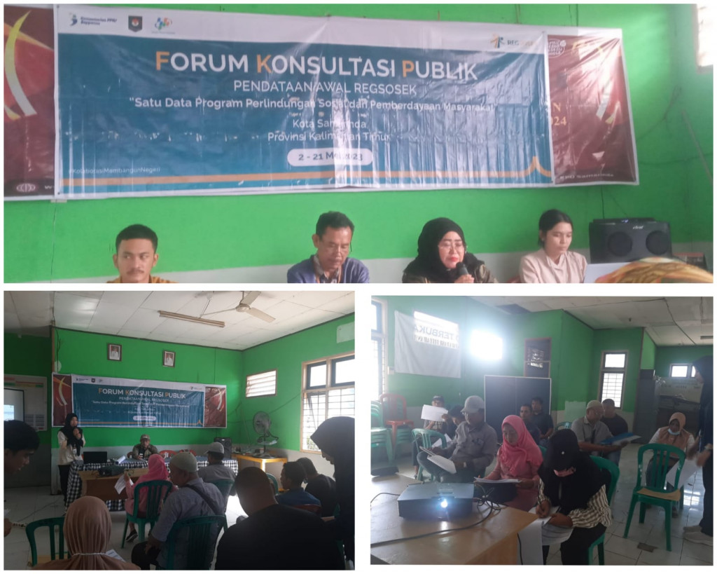 Kegiatan Forum Konsultasi Publik (FKP) dalam rangka melaksanakan Pendataan Awal Registrasi Sosial Ekonomi (Regsosek)