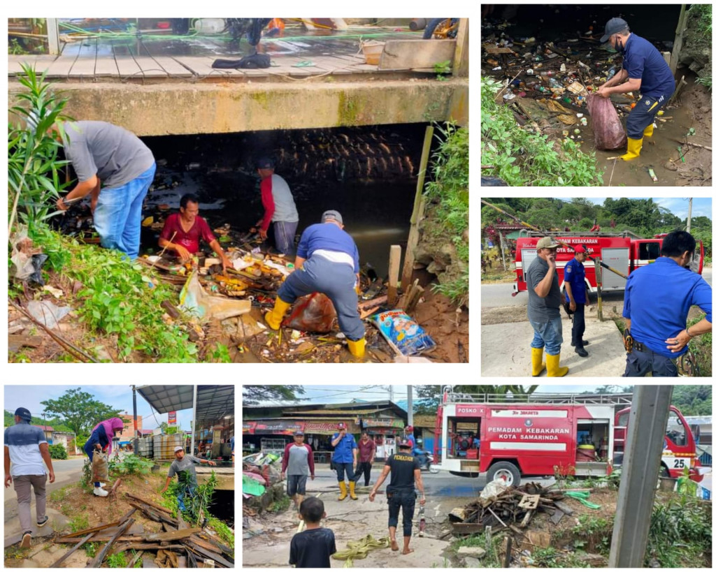 Kegiatan Gotong Royong Pasca Banjir di Wilayah Kelurahan Loa Buah