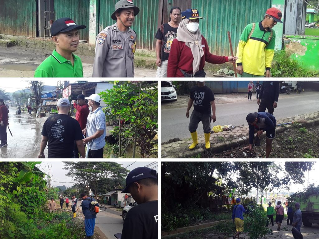 GOTONG ROYONG MASSAL KECAMATAN SUNGAI KUNJANG DI KELURAHAN LOA BUAH