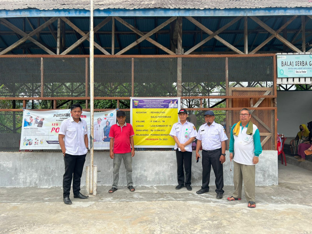 PENINJAUAN REHABILITASI BALAI PERTEMUAN DI RT.19 (LOA KUMBAR) KELURAHAN LOA BUAH