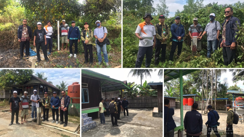 Peninjauan batas patok PT. Belayan River Timber dengan tanah warga Loa Kumbar