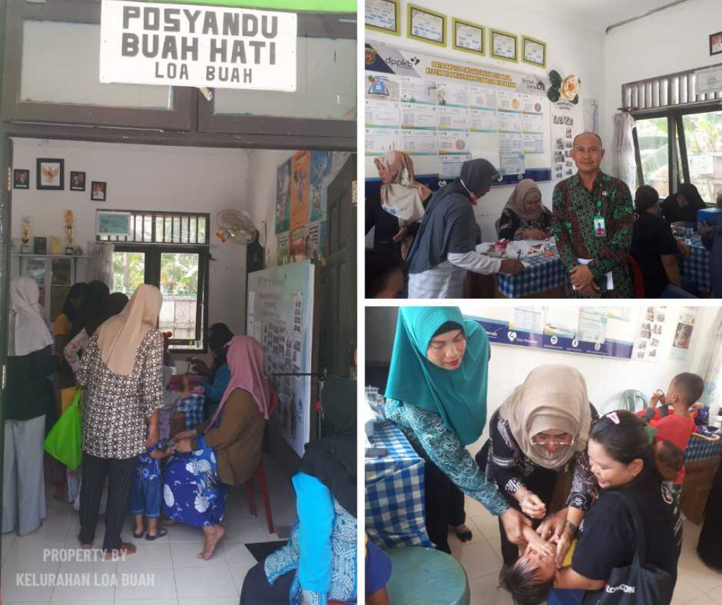 Pemberian Vitamin A dan KIA di Posyandu Buah Hati Kelurahan Loa Buah