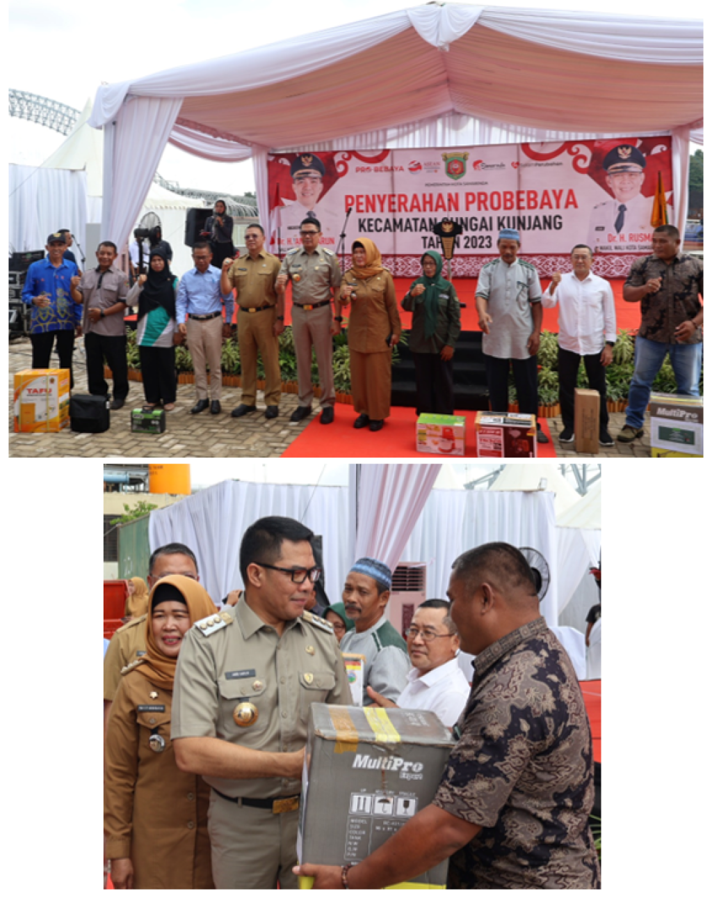 PENYERAHAN SECARA SIMBOLIS BANTUAN BARANG PROBEBAYA TAHUN 2023 OLEH BAPAK WALIKOTA SAMARINDA